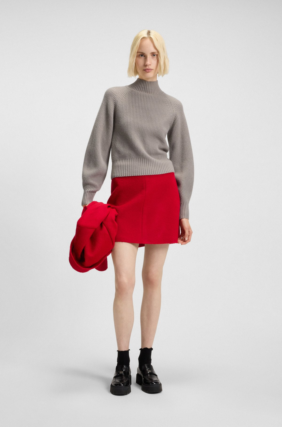 LOOSE-FIT ROLLNECK SWEATER WITH RAGLAN SLEEVES - 3