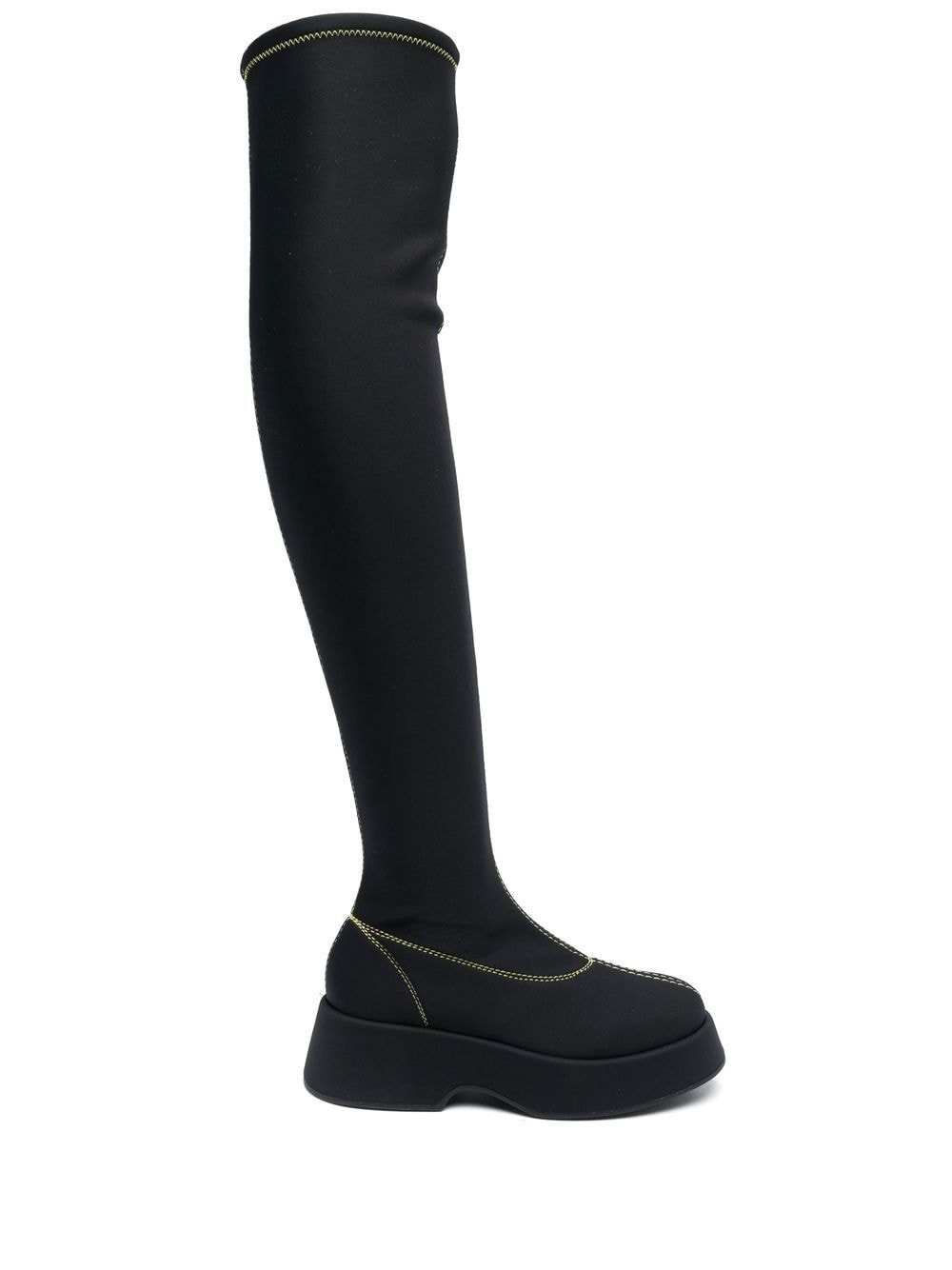 Retro Flatform above-knee boots - 1