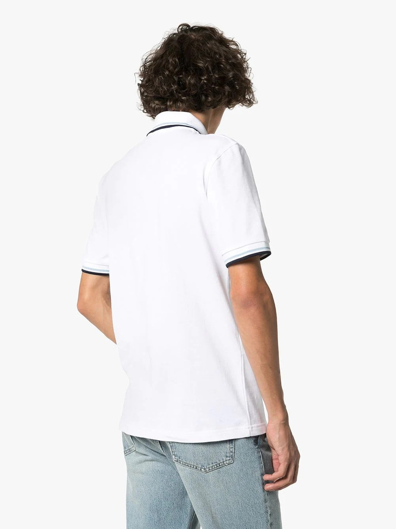 striped trim polo shirt 4
