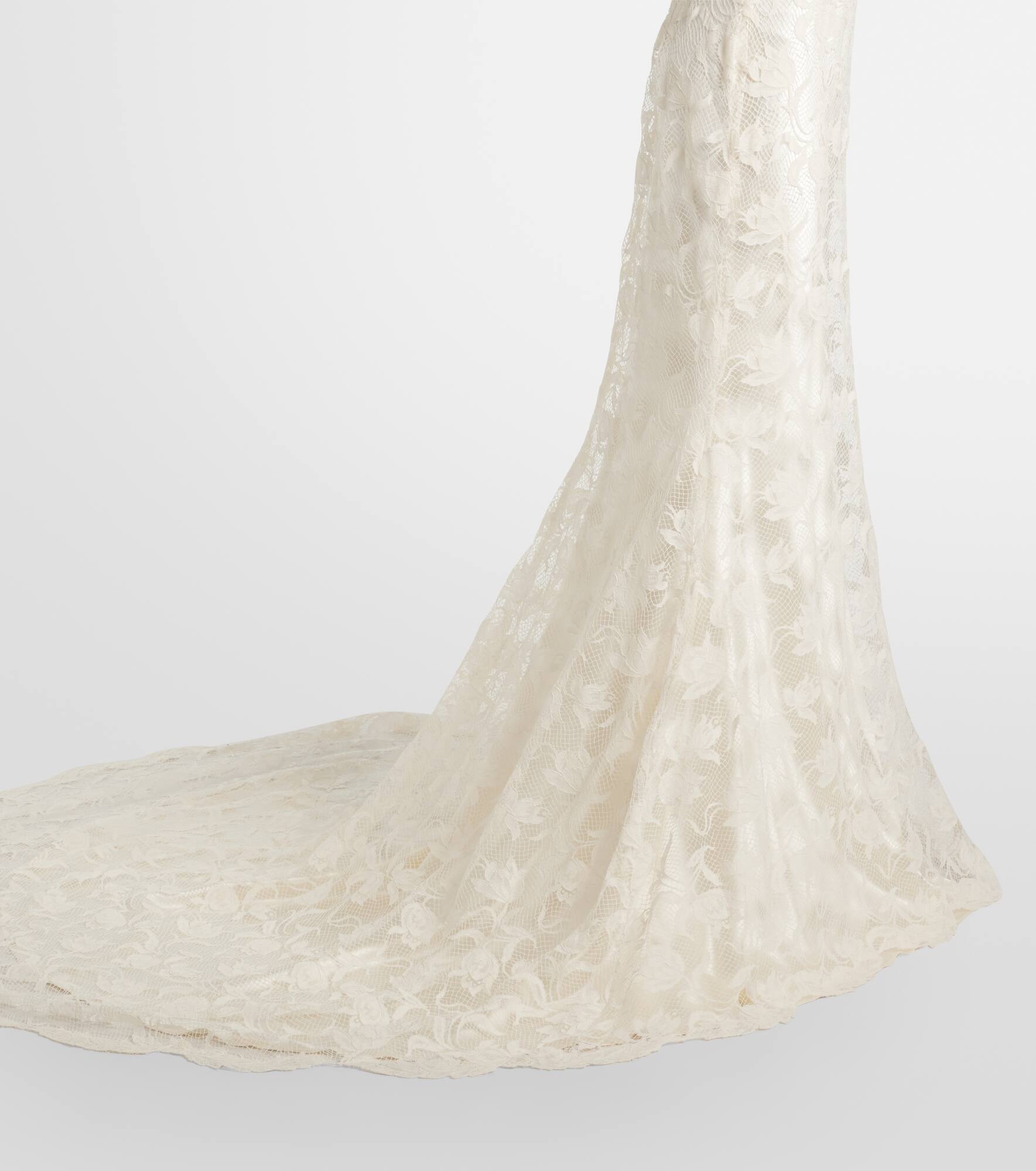 Bridal Adena floral lace-trimmed wool and silk gown - 6