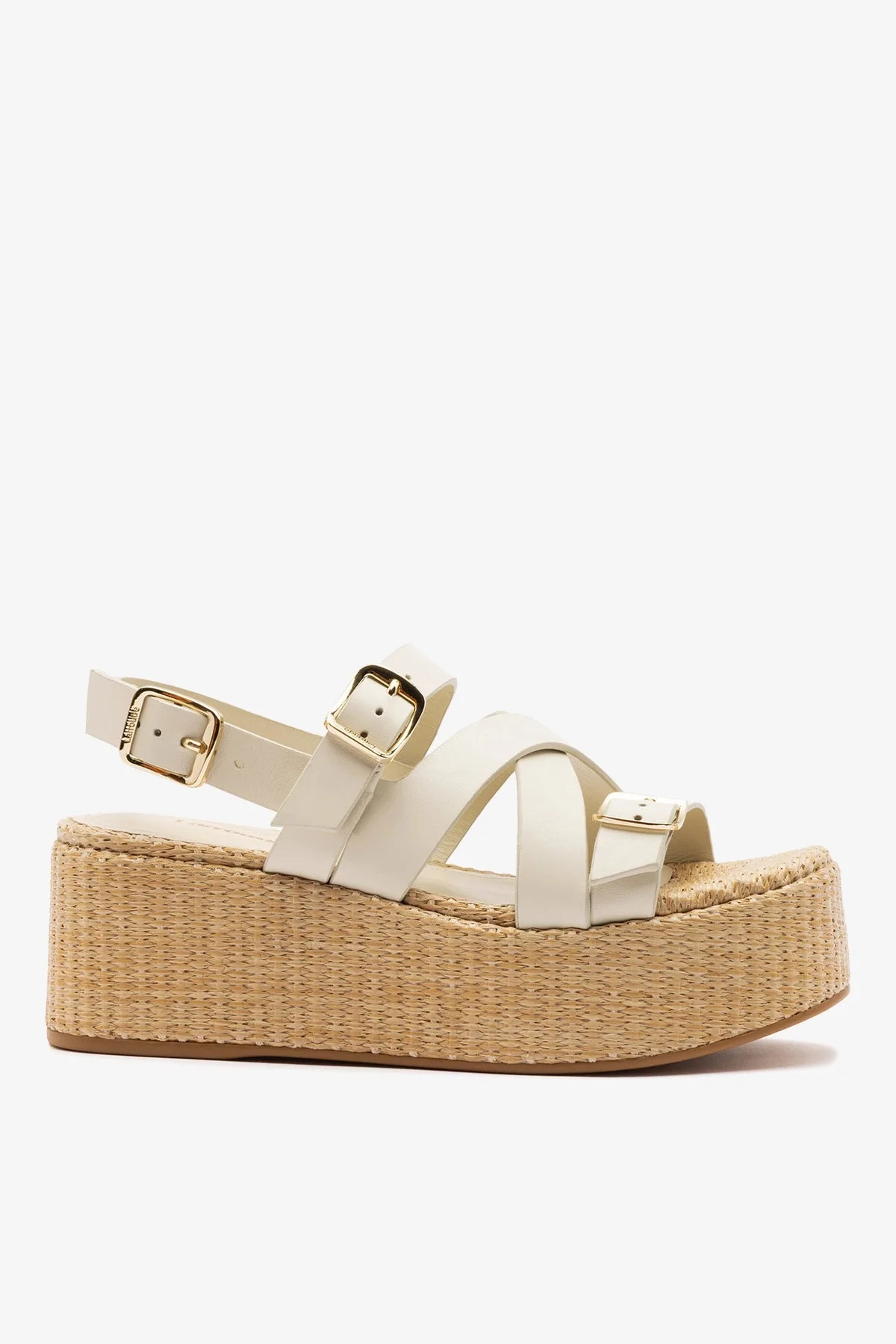 Patti Flatform Ivory Leather - 1