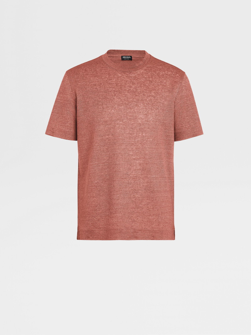 DUST PINK LINEN T-SHIRT 1