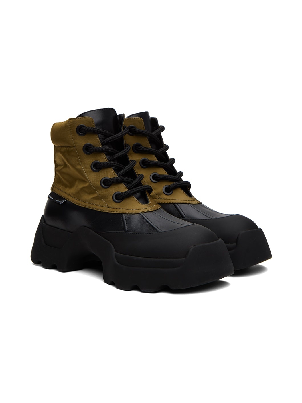 Black & Tan Stomp Boots - 4