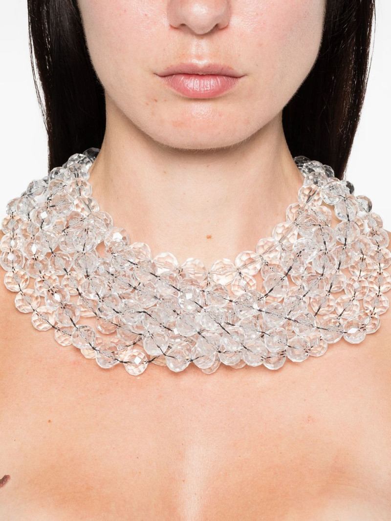 EMPORIO ARMANI faceted-spheres multistrand necklace outlook