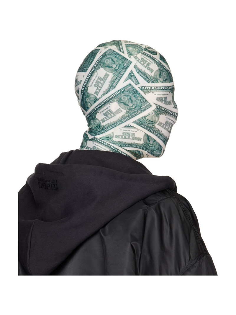 Off-White & Green Printed Face Mask 3