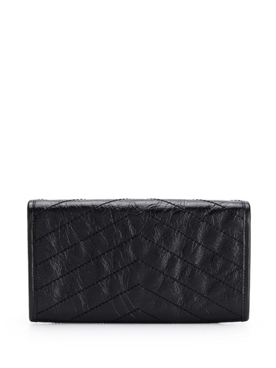 SAINT LAURENT Niki crinkled-leather wallet outlook