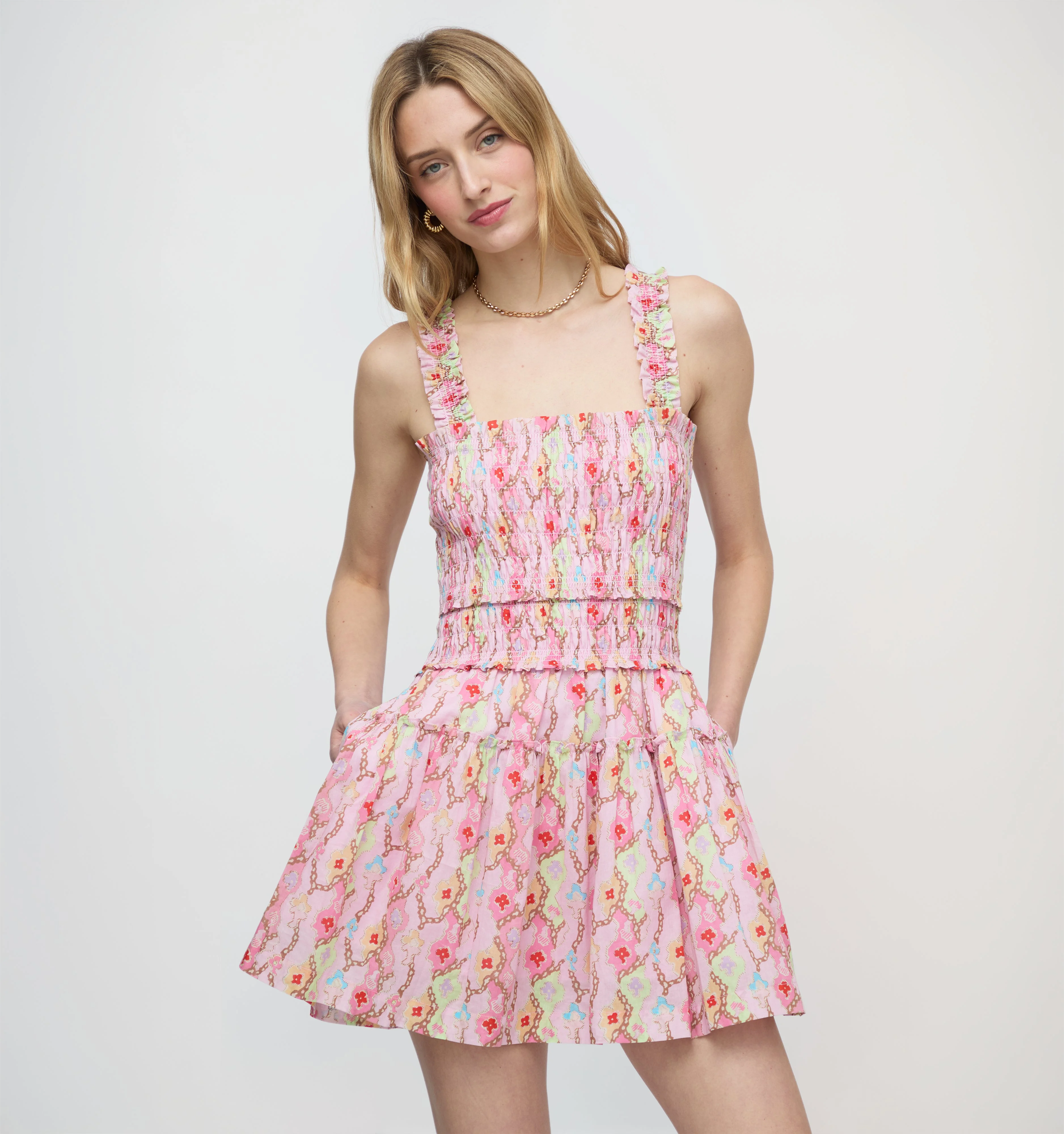 The Azalea Mini Nap Dress - Clover Chain - 1
