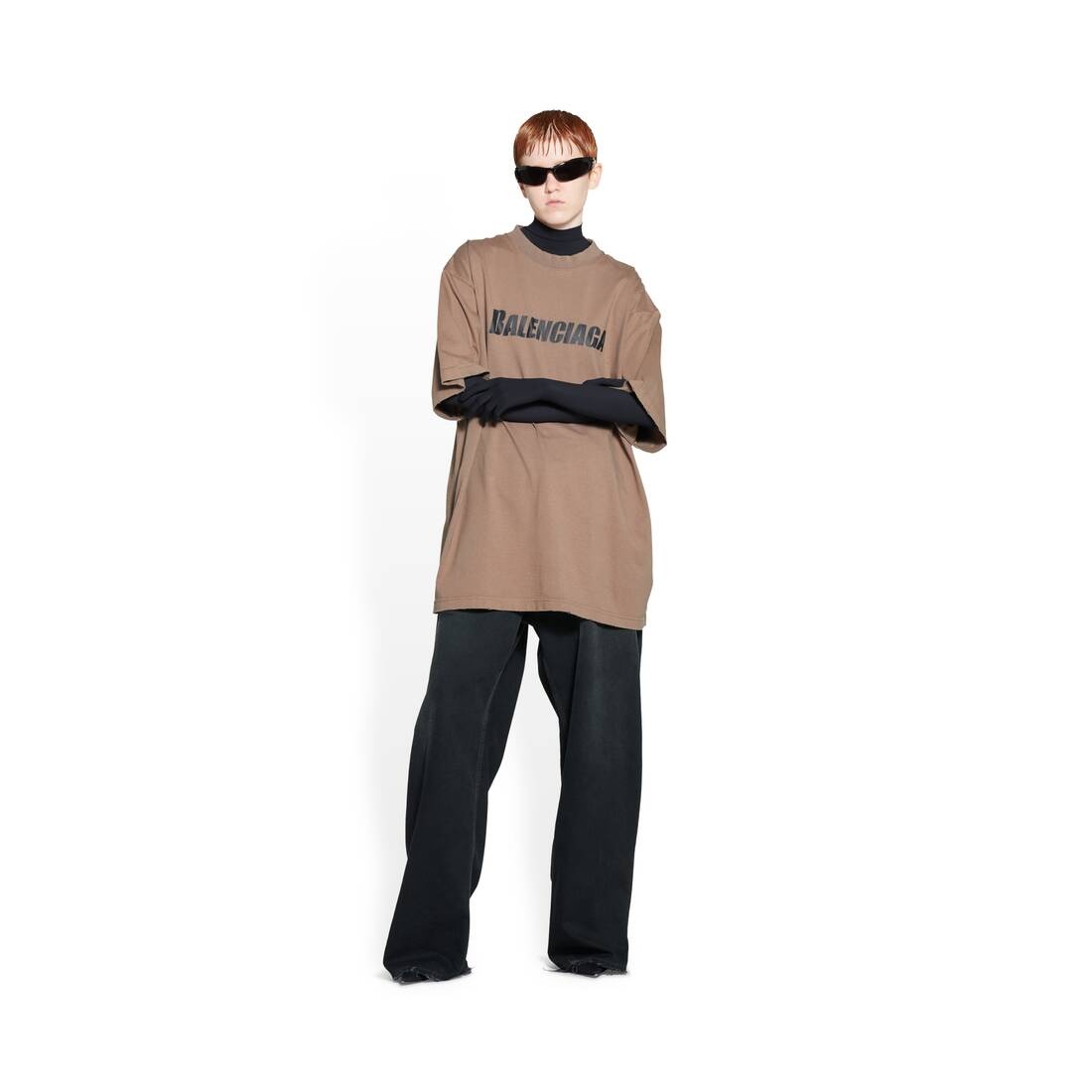 Caps T-shirt Boxy Fit in Grey - 2