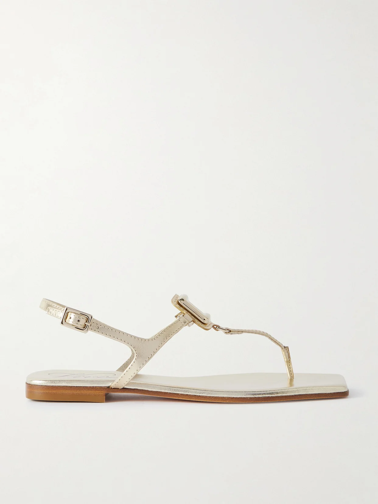 Viv By The Sea Metallic Leather Sandals - 1
