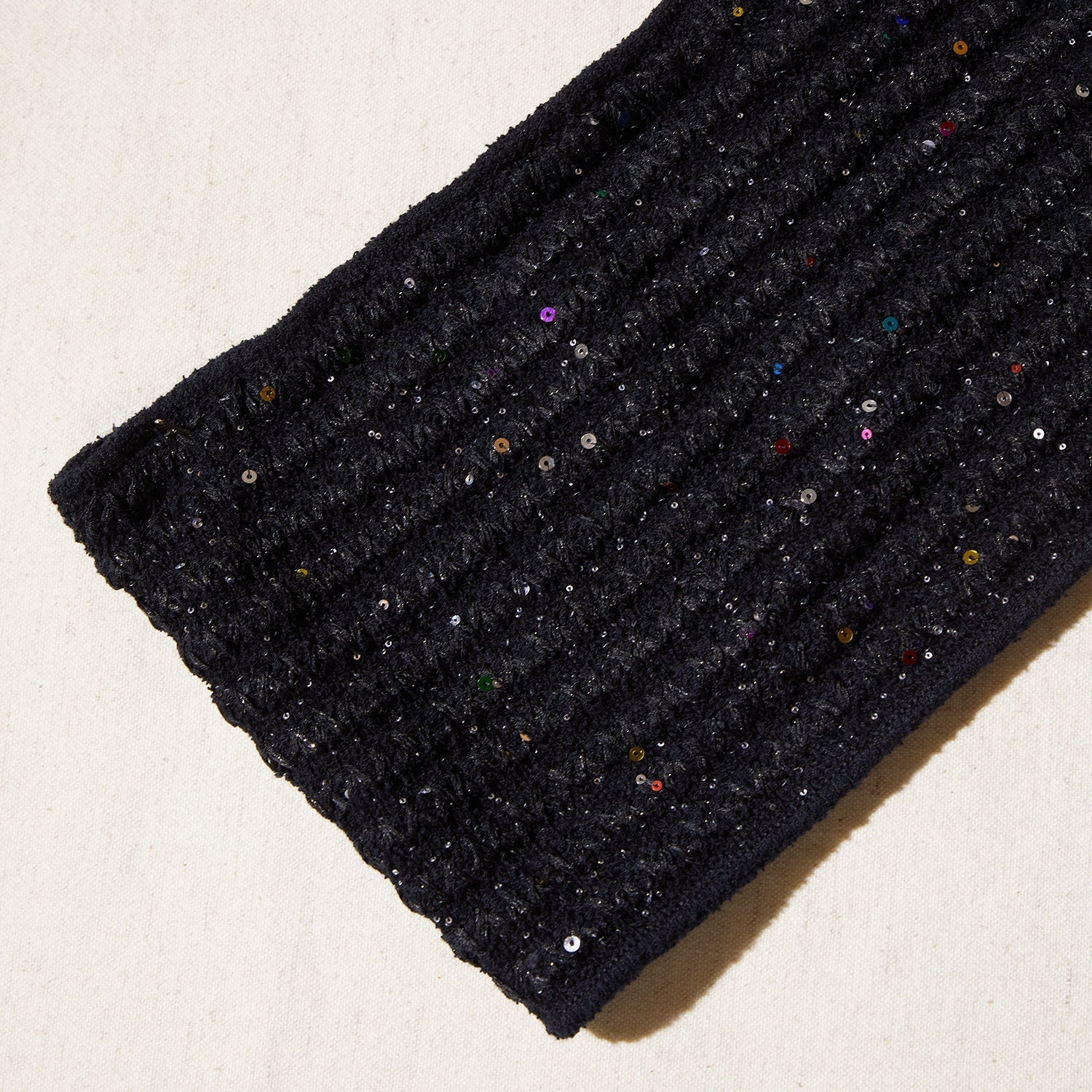 Black Sequin Knit Jacket - 6