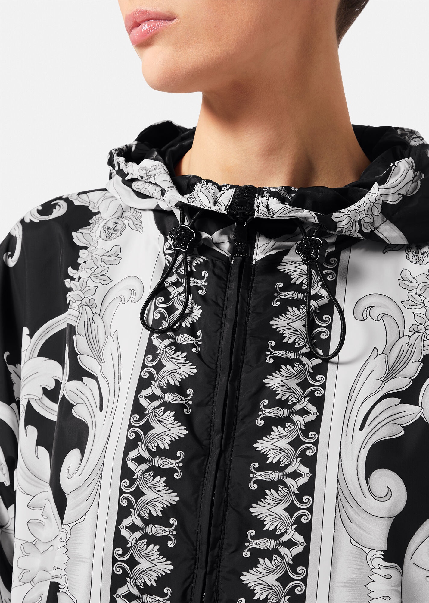 Silver Baroque Windbreaker Jacket - 5