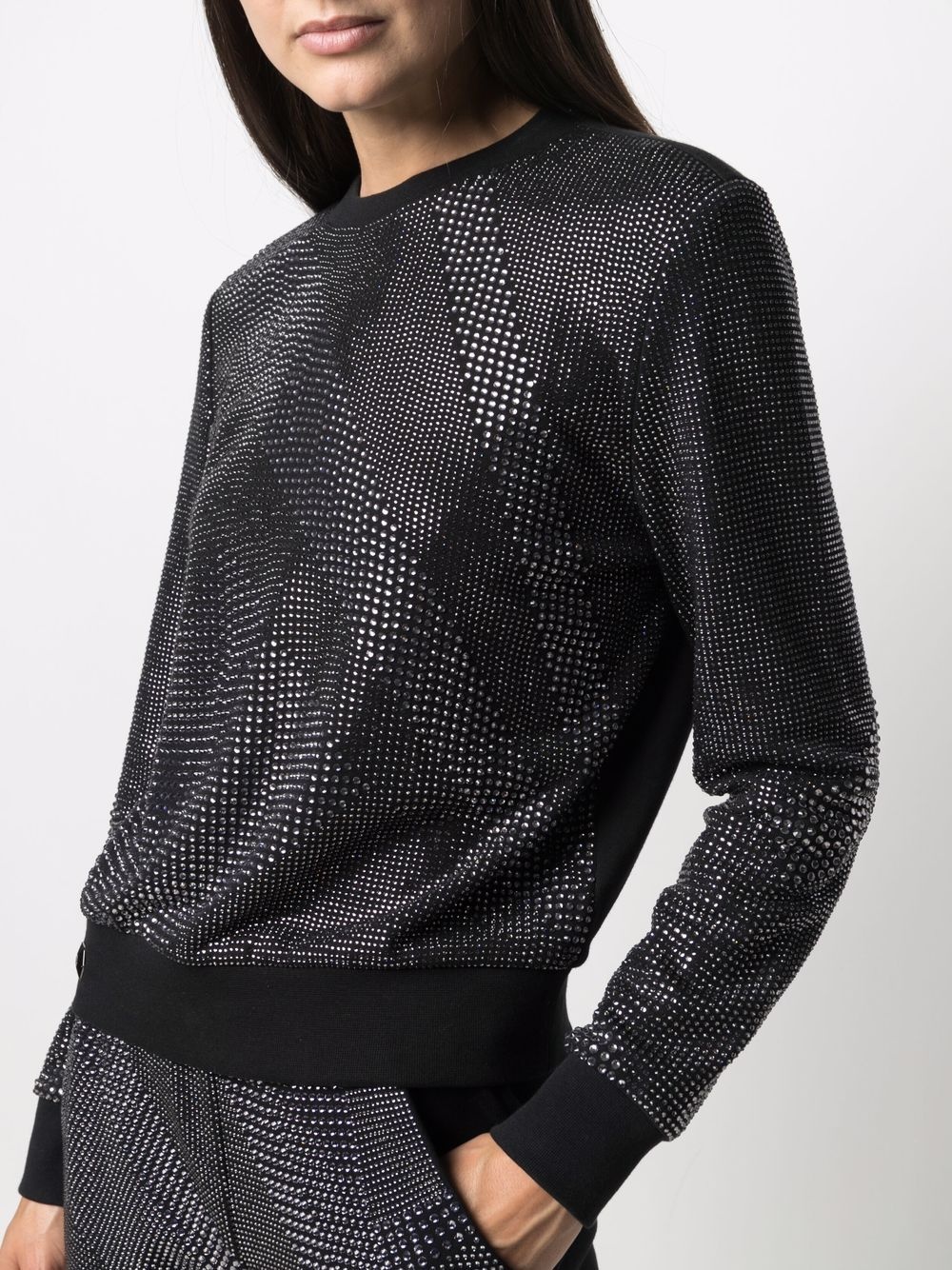 crystal-embellished cotton sweatshirt - 5