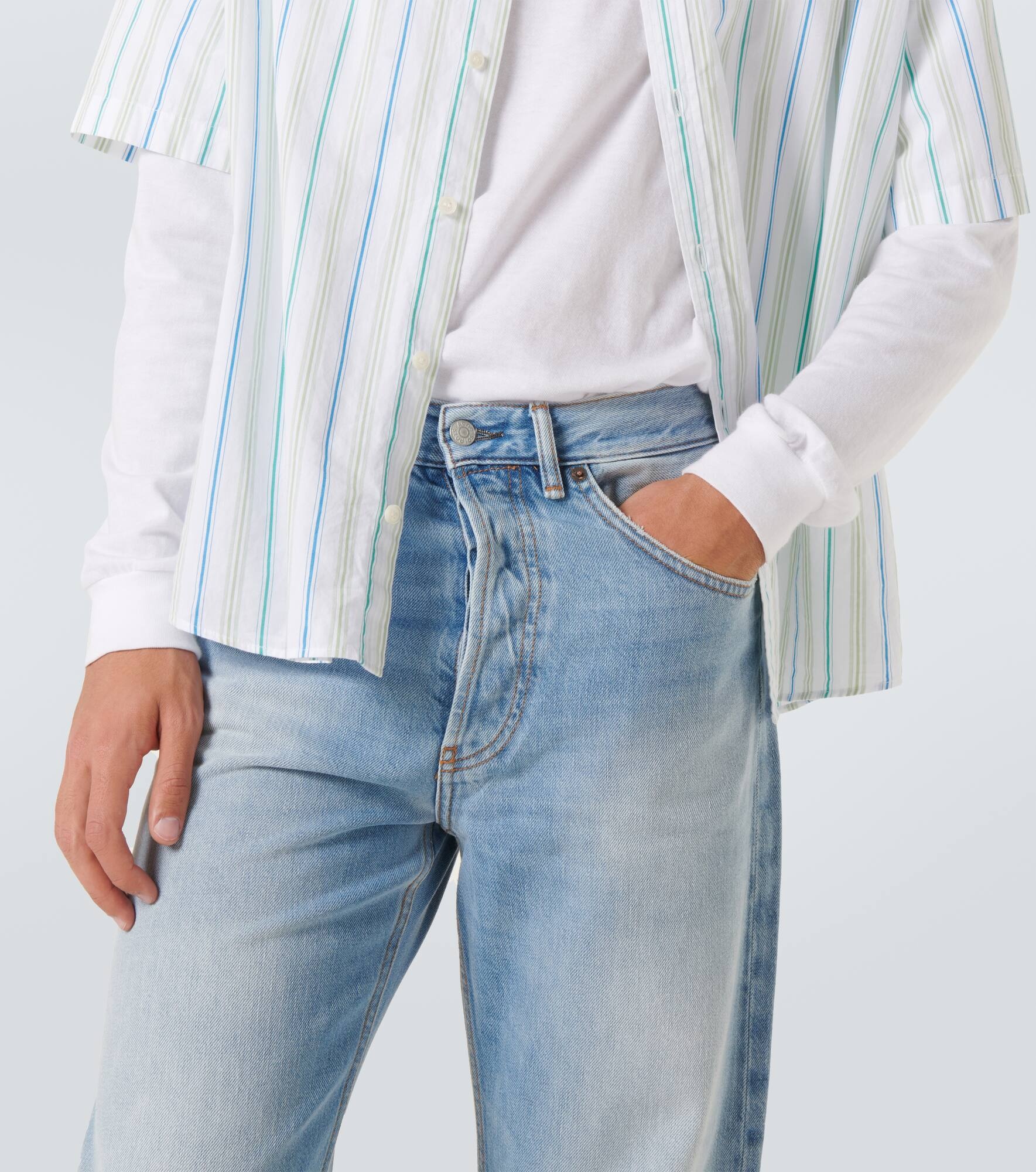 Mid-rise wide-leg jeans - 5