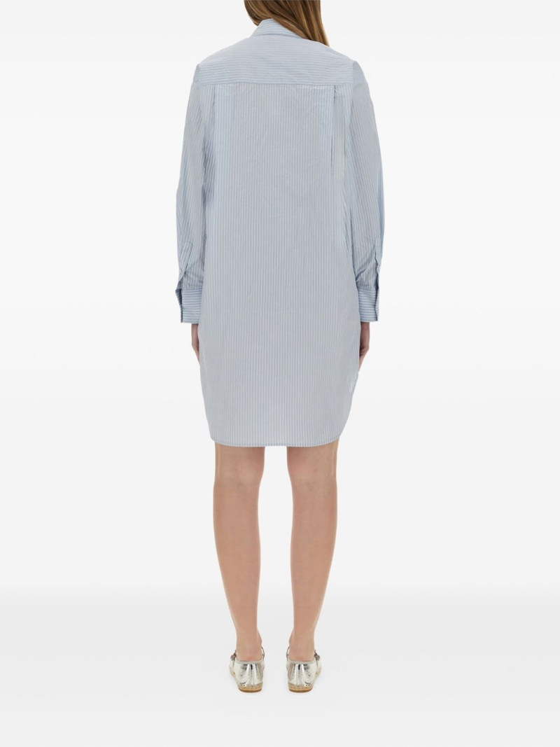 pinstripe button-up shirt dress 3