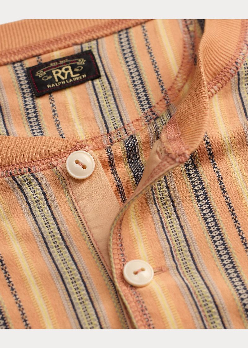 Striped Jacquard Henley Shirt 4