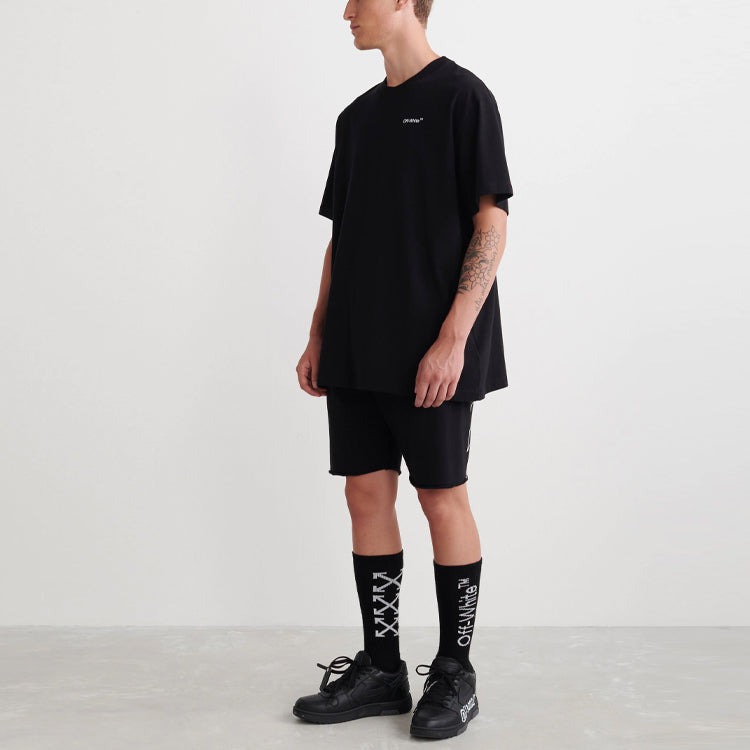 Off-White SS22 Arrow Short Sleeve Loose Fit Black OMAA038C99JER0051001 - 4