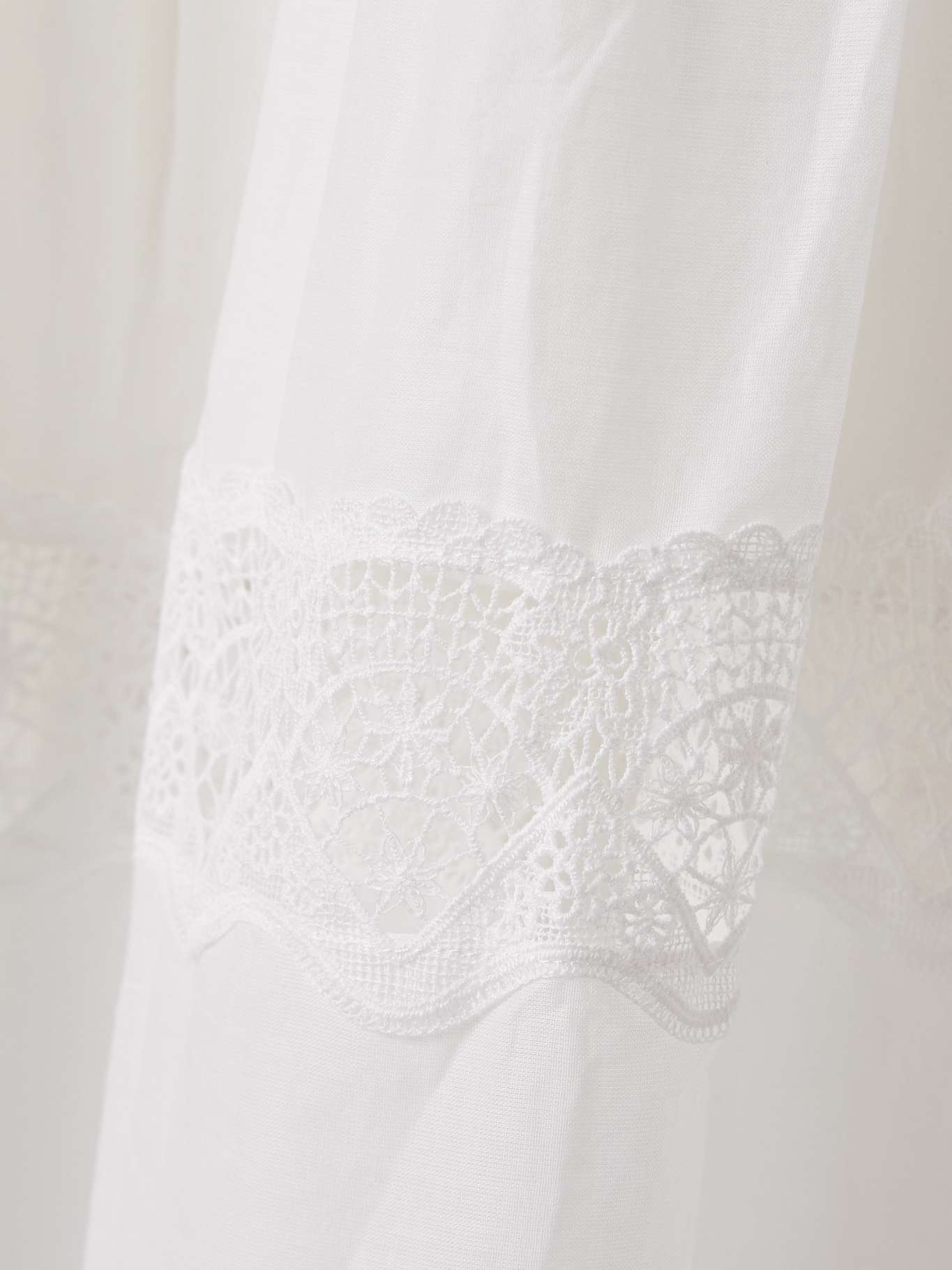 Chant crochet-trimmed cotton-voile maxi skirt White - 5
