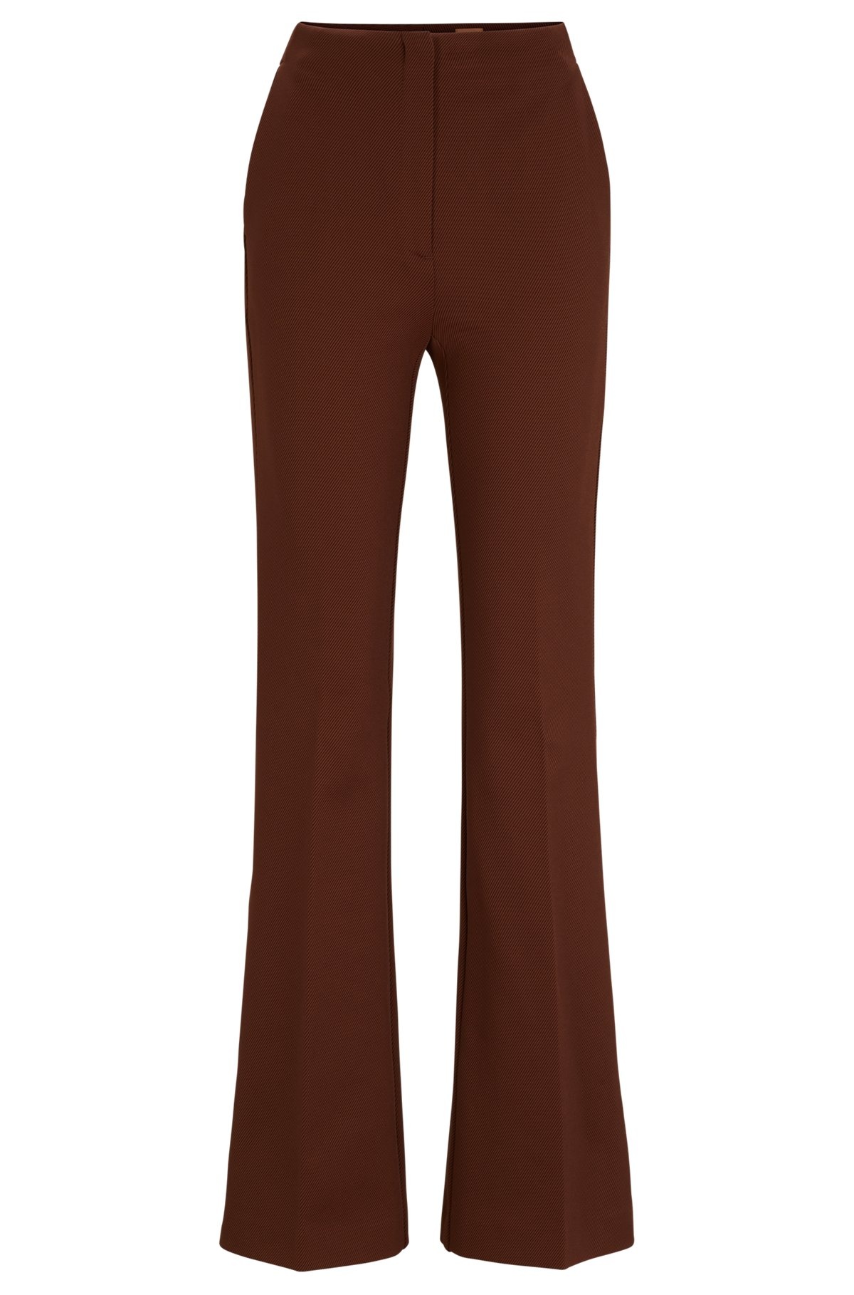 REGULAR-FIT TROUSERS IN STRETCH TWILL WITH FLARED LEG - 1