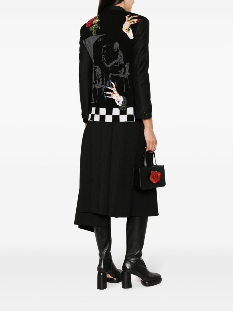 UNDERCOVER bead-appliquÃ© wool blend blazer outlook
