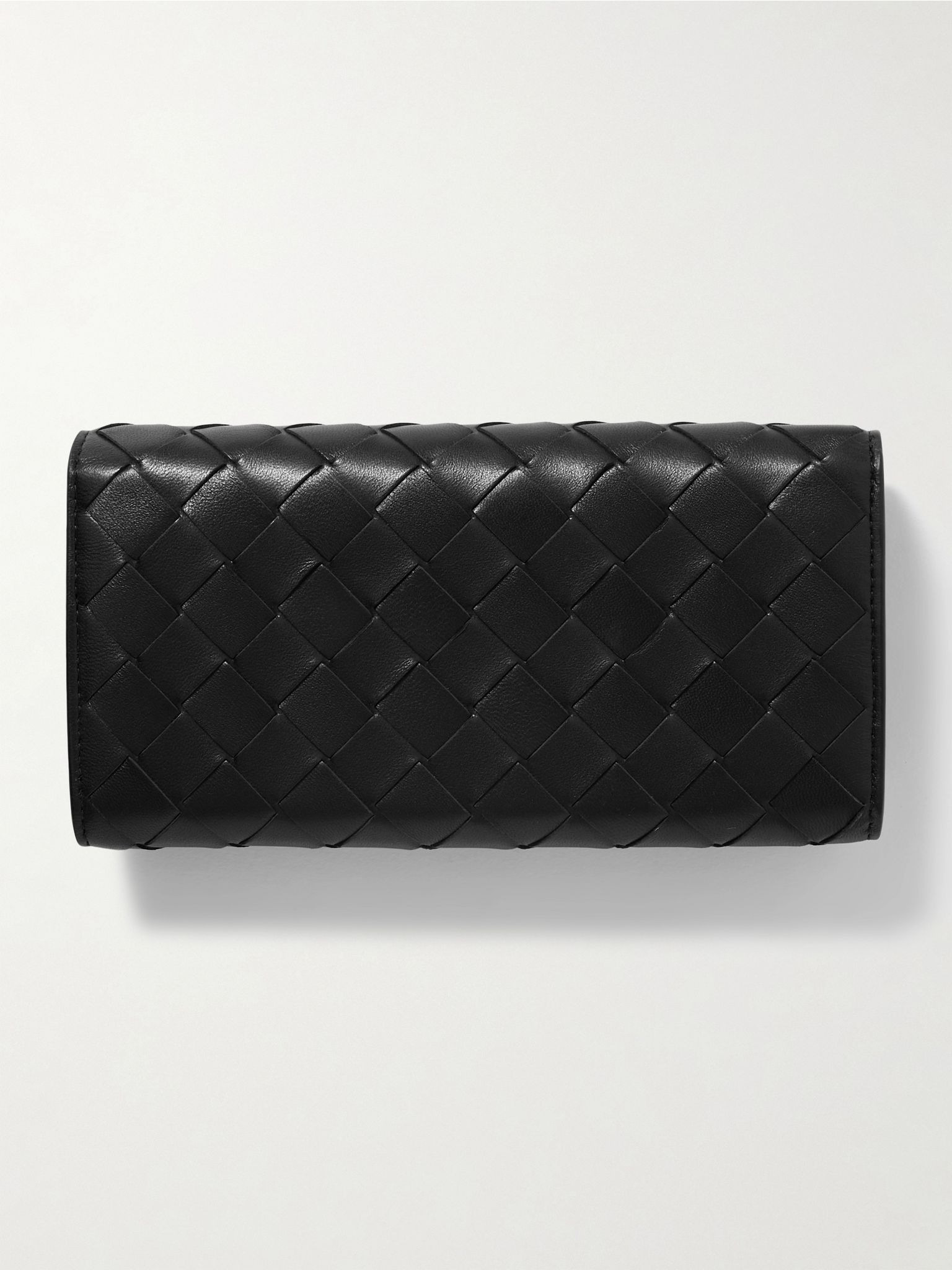Intrecciato woven leather wallet Black - 3