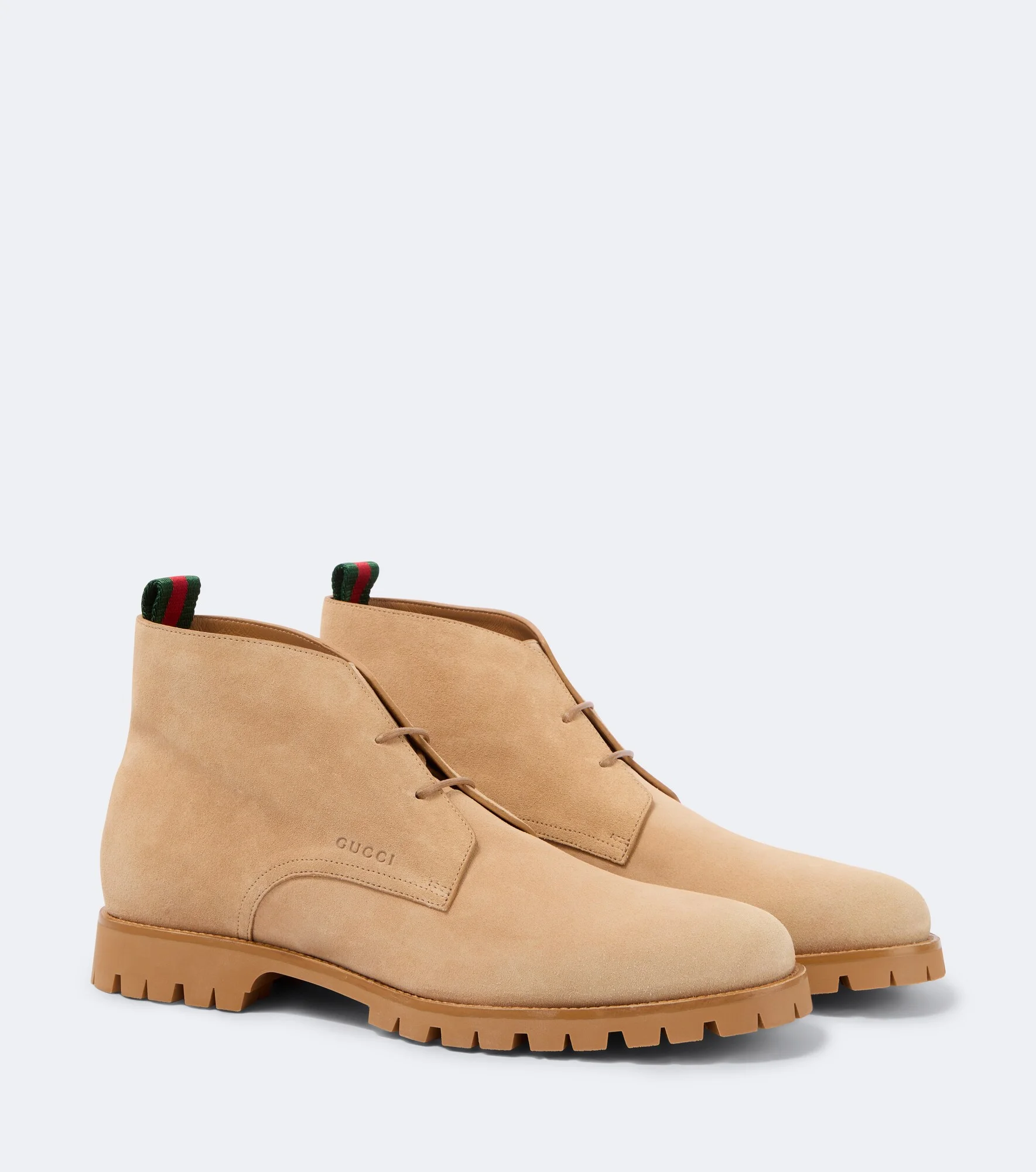 Web Stripe suede desert boots - 1