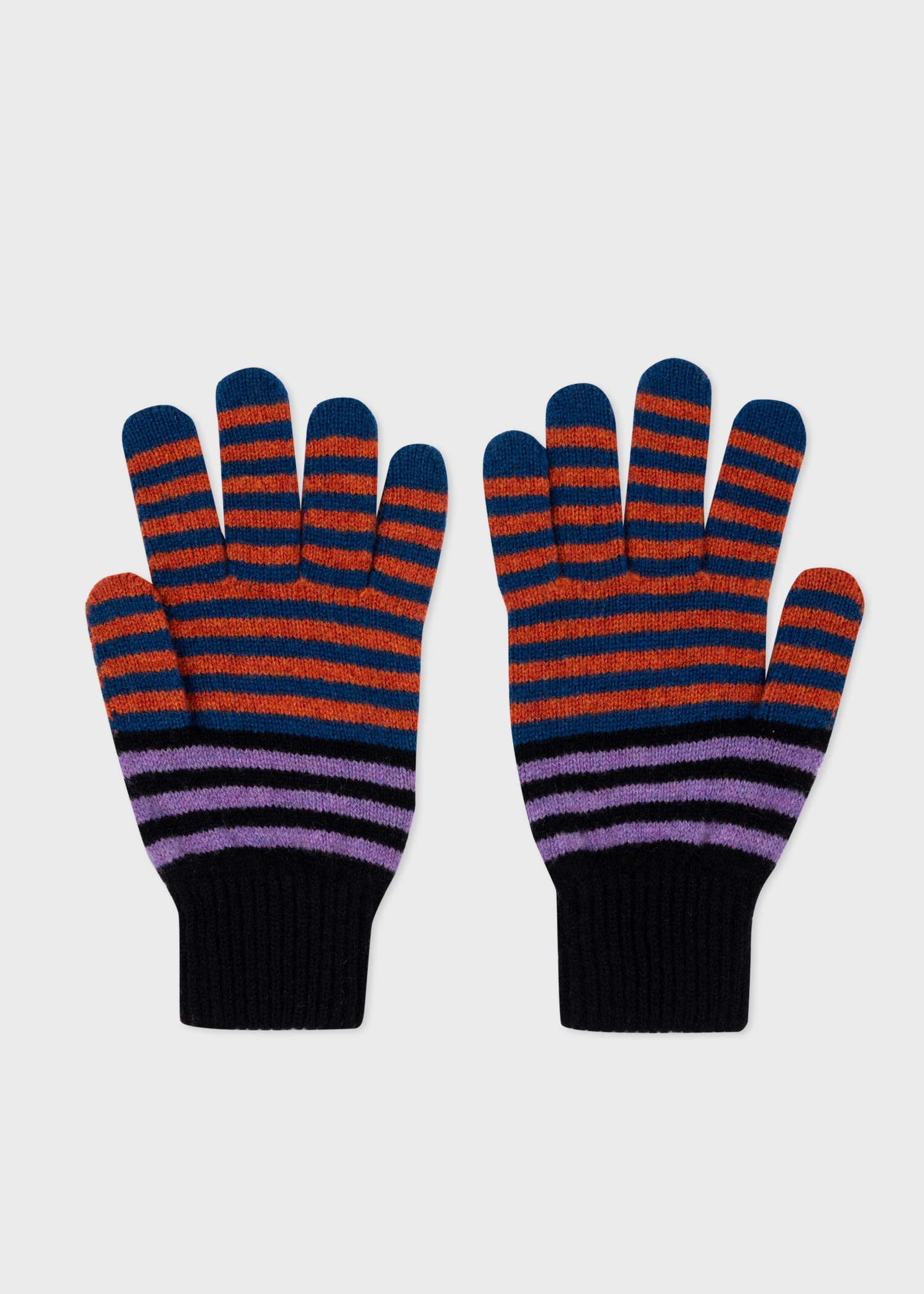 Stripe Lambswool Gloves - 2