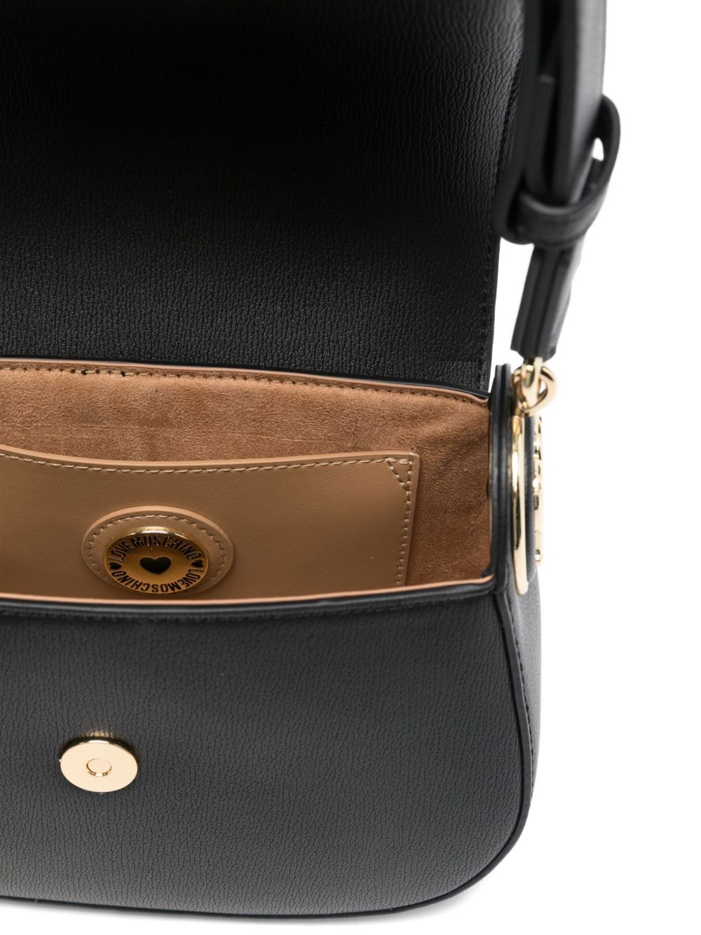 logo-plaque curved cross body bag - 5