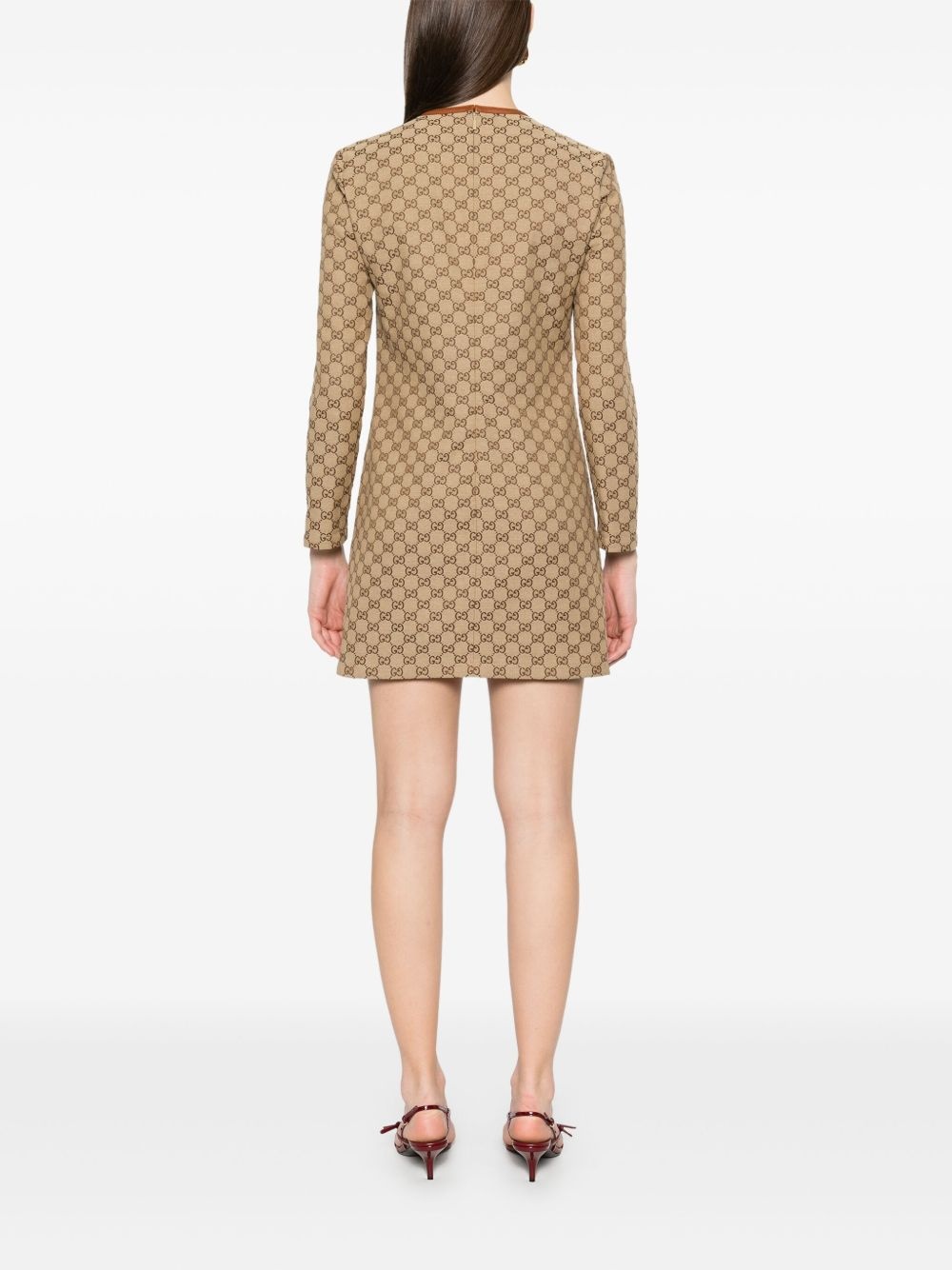 GG-canvas Horsebit-detail mini dress - 4
