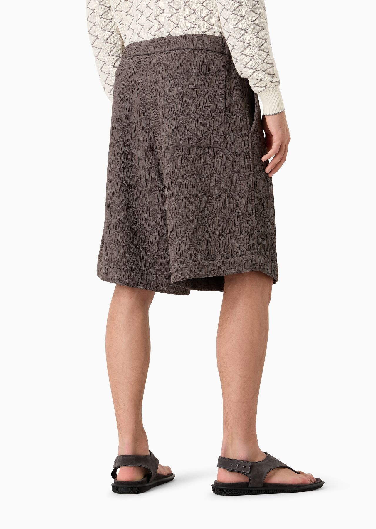 ASV monogram quilted cupro blend Bermuda shorts - 3
