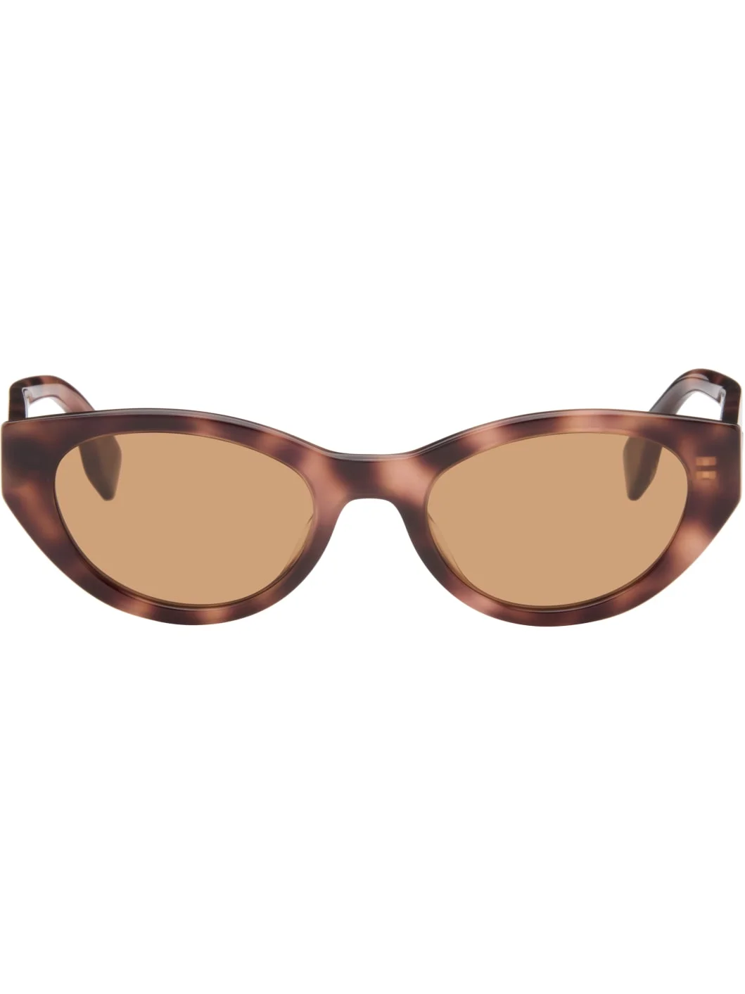 Brown Lettering Cat-Eye Sunglasses - 1