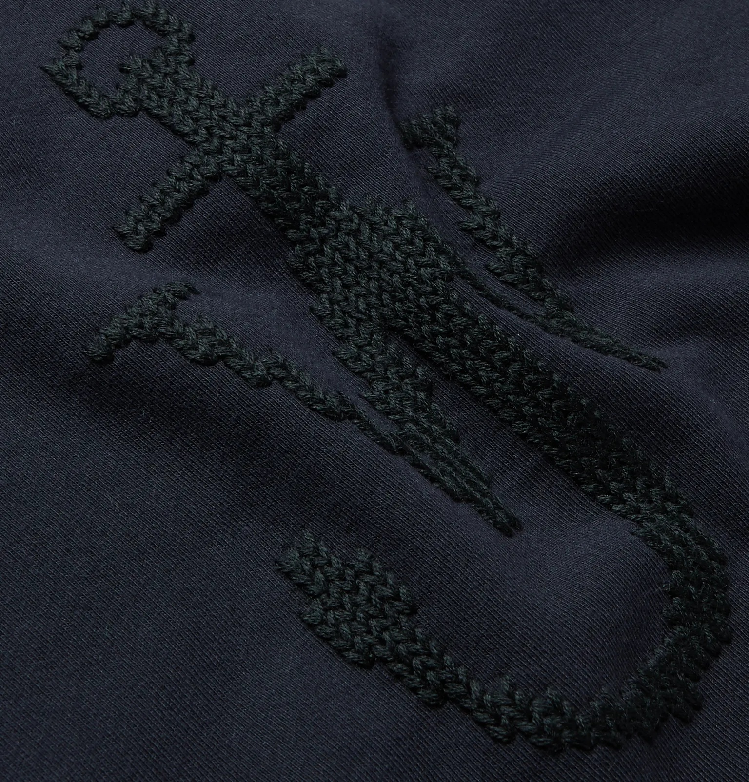 1 Moncler JW Anderson Logo-Embroidered Virgin Wool and Loopback Cotton-Jersey Sweatshirt - 3