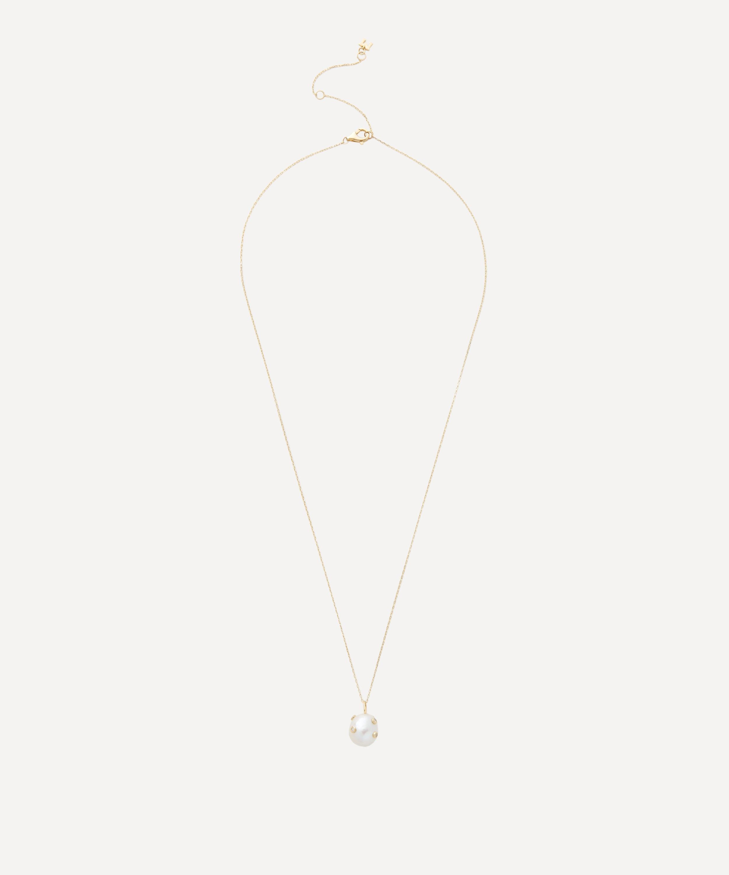 14ct Gold Pearl and Diamond Necklace - 2