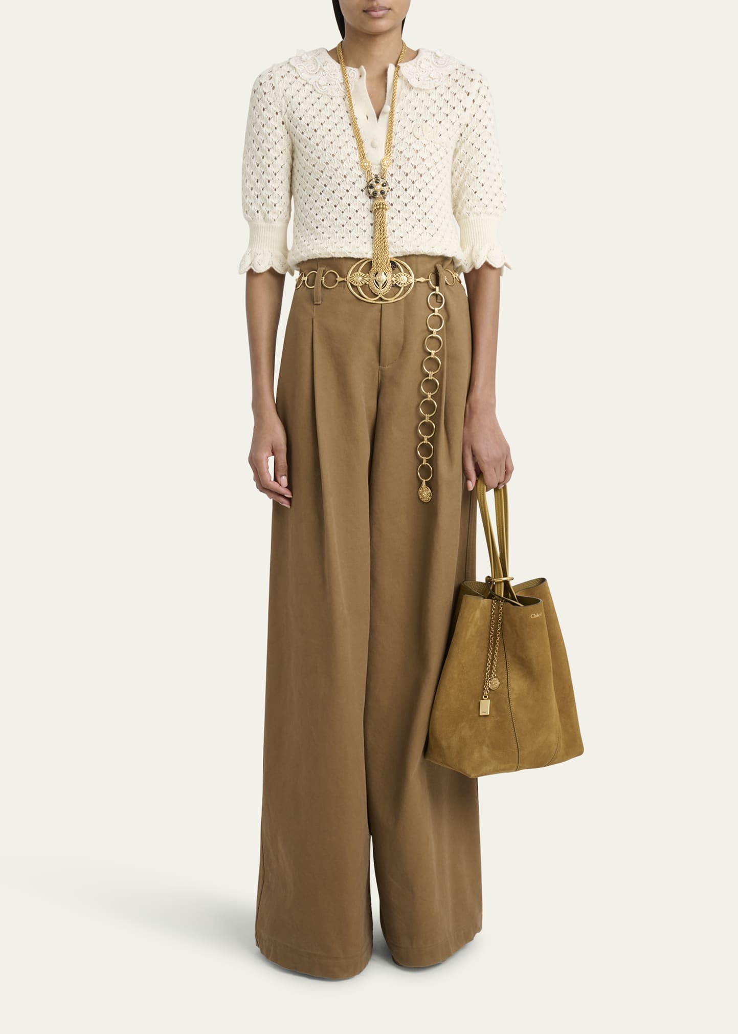 Spin Medium Tote Bag in Suede - 6