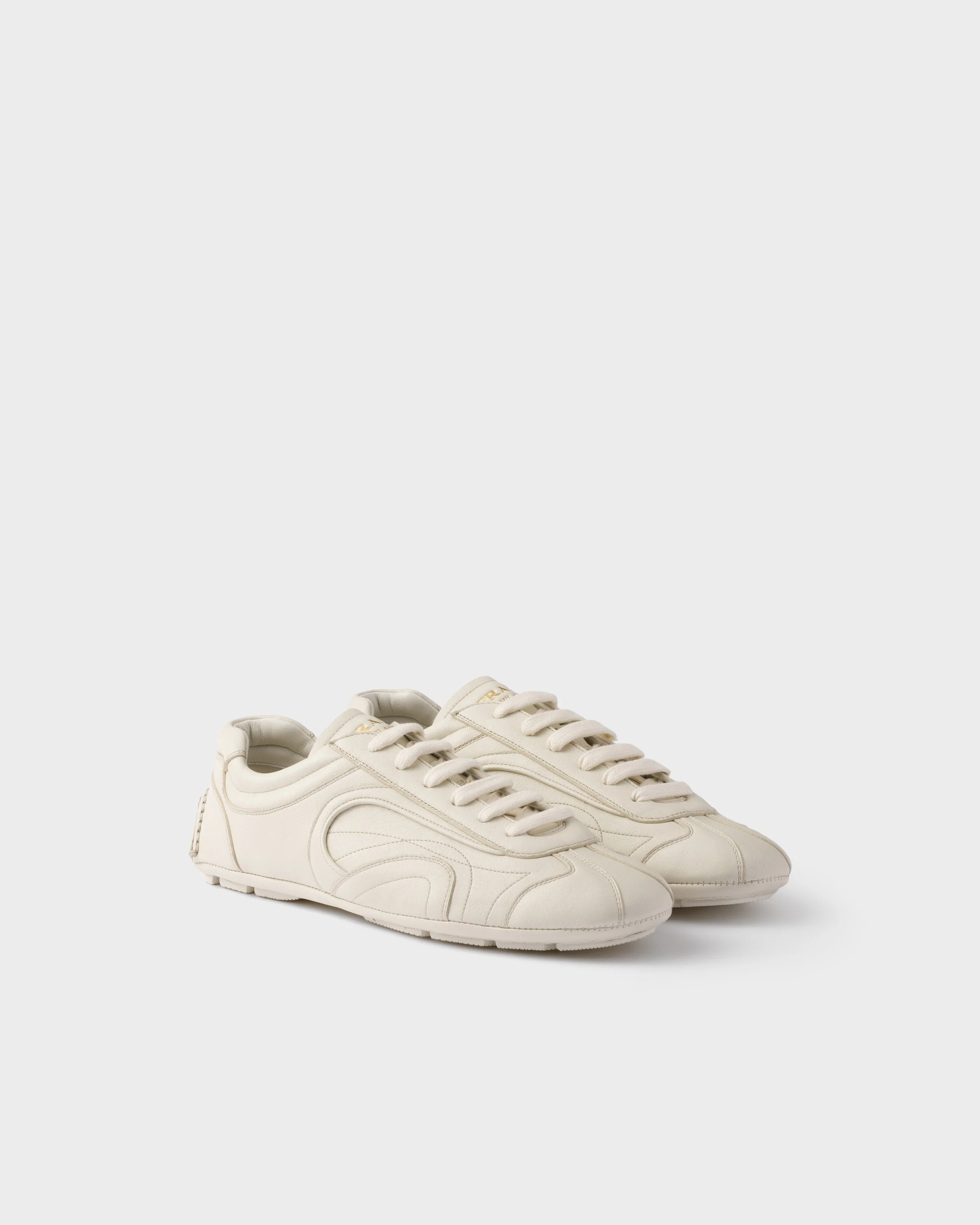 Antiqued nappa leather sneakers - 1