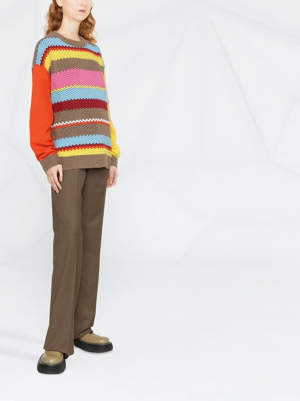 chunky-knit striped jumper - 3