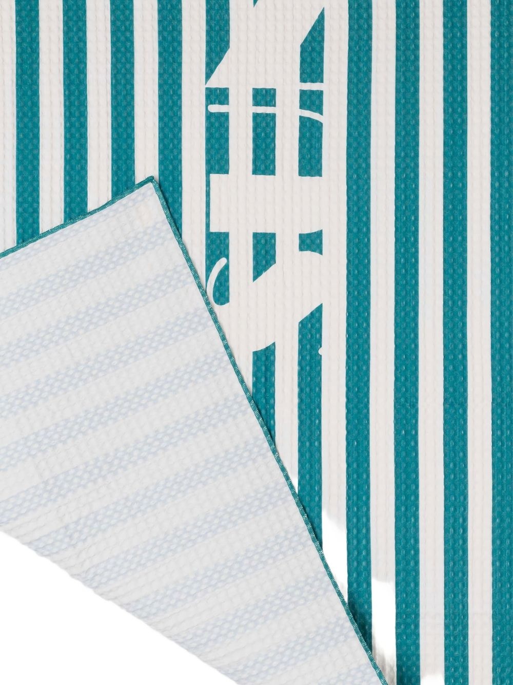 striped central-logo beach towel - 3