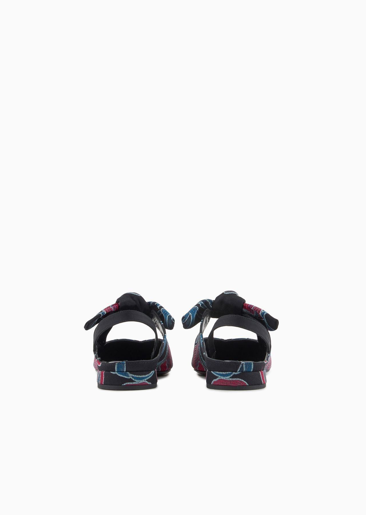 Jacquard silk-blend slingback ballerinas - 4