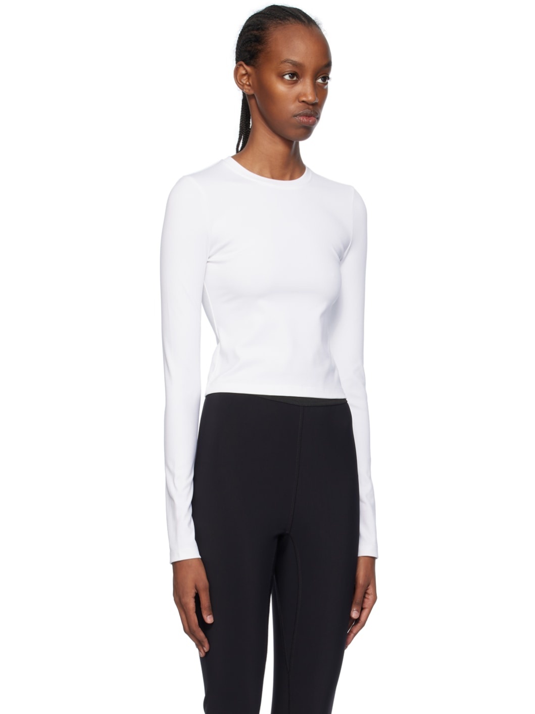 White Opaque Long Sleeve T-Shirt - 2