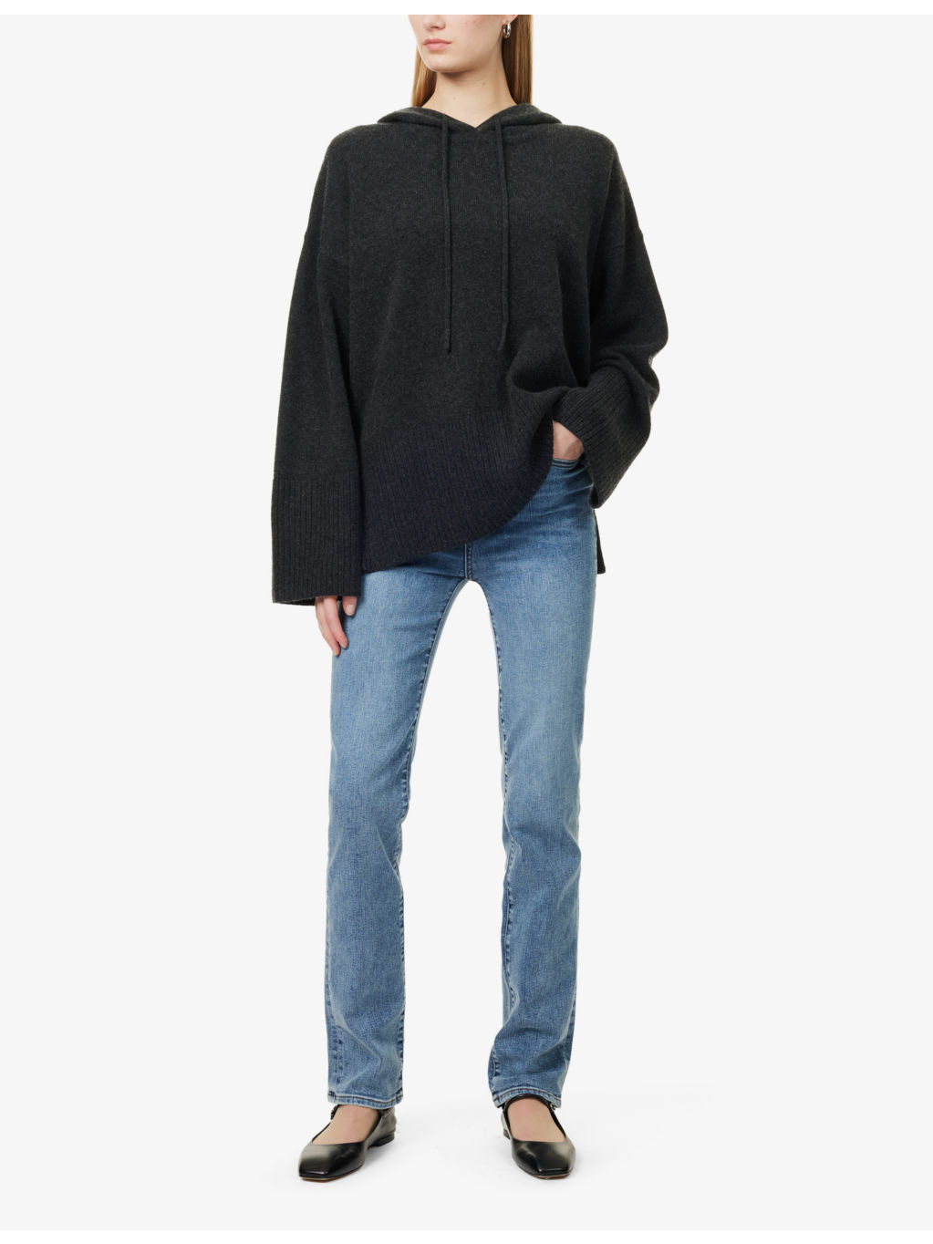The Pencil Five-Pockets Straight-Leg High-Rise Stretch-Denim Blend Jeans - 2