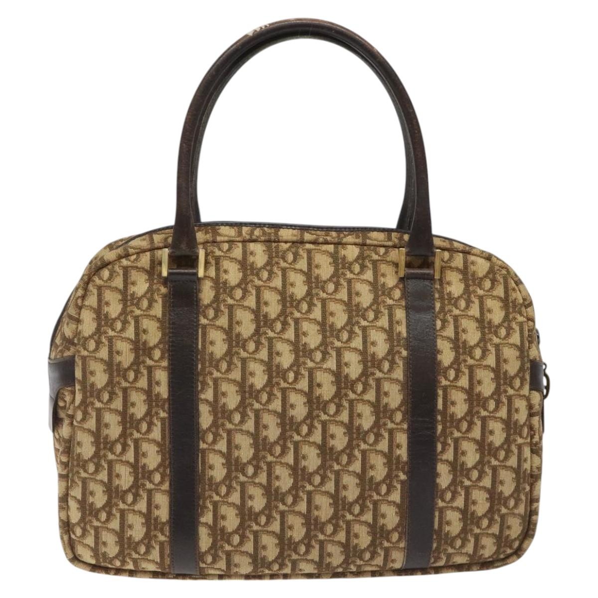 DIOR Trotter Canvas Hand Bag Brown - 2