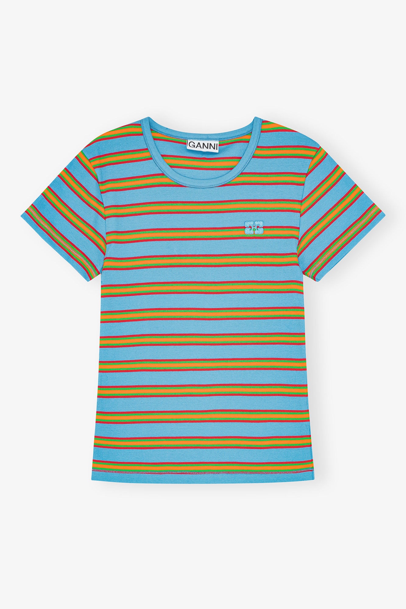 MULTICOLOR STRIPED RIB T-SHIRT - 1