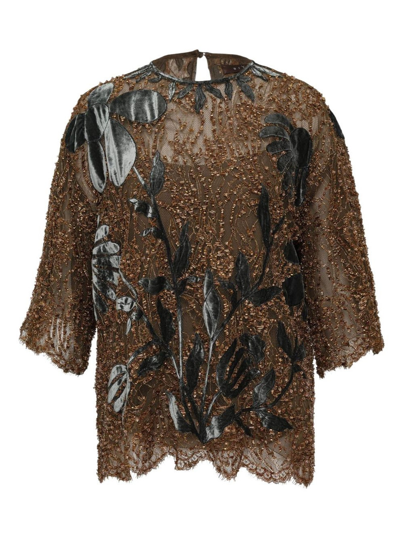 flower-embellishment blouse 1