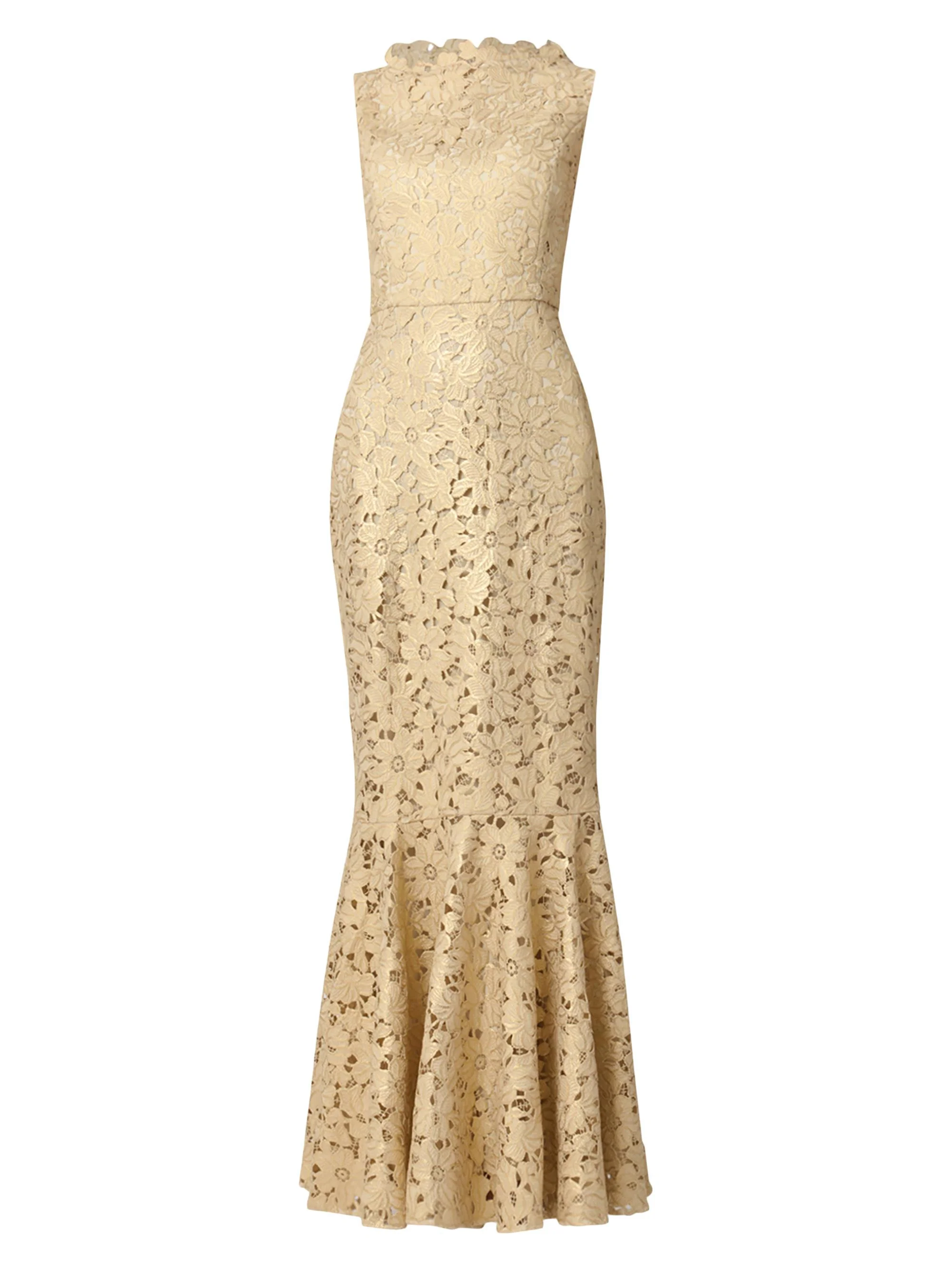 Women's Reese Sleeveless Mermaid Gown - Gold - 1