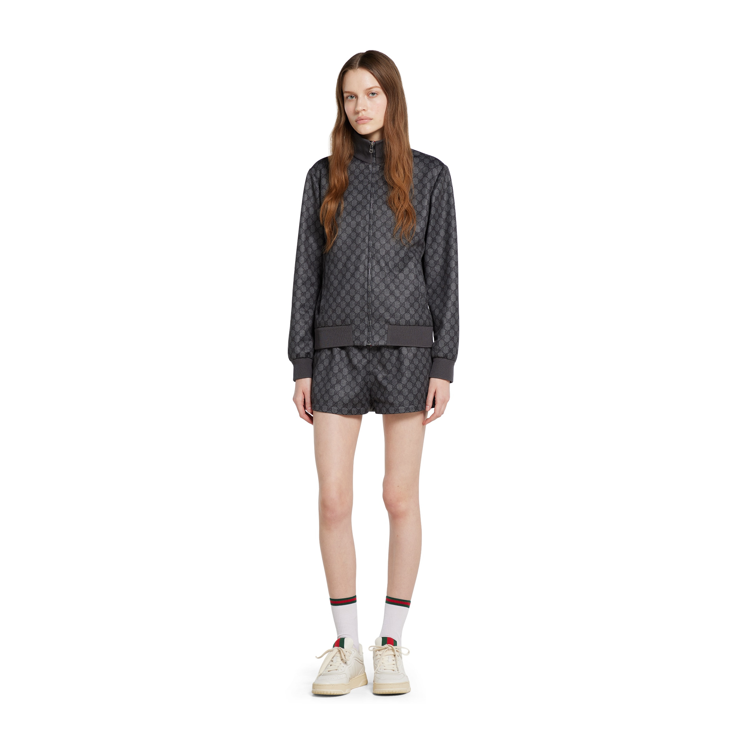 Printed technical jersey zip sweatshirt - 2