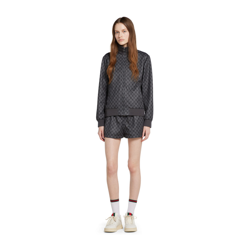 GUCCI Printed technical jersey zip sweatshirt outlook
