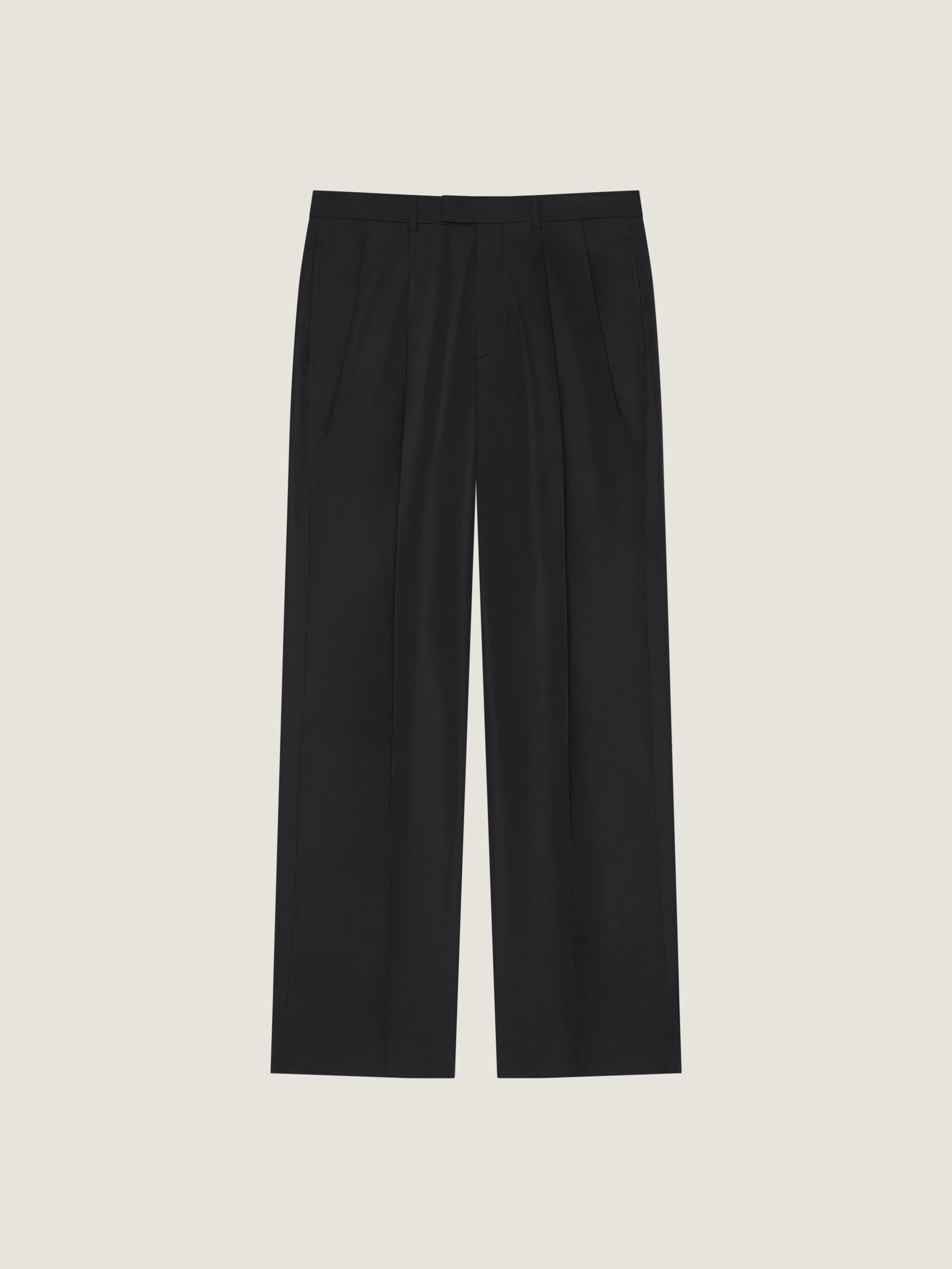 DOUBLE PLEAT PANTS IN POPLIN - 1