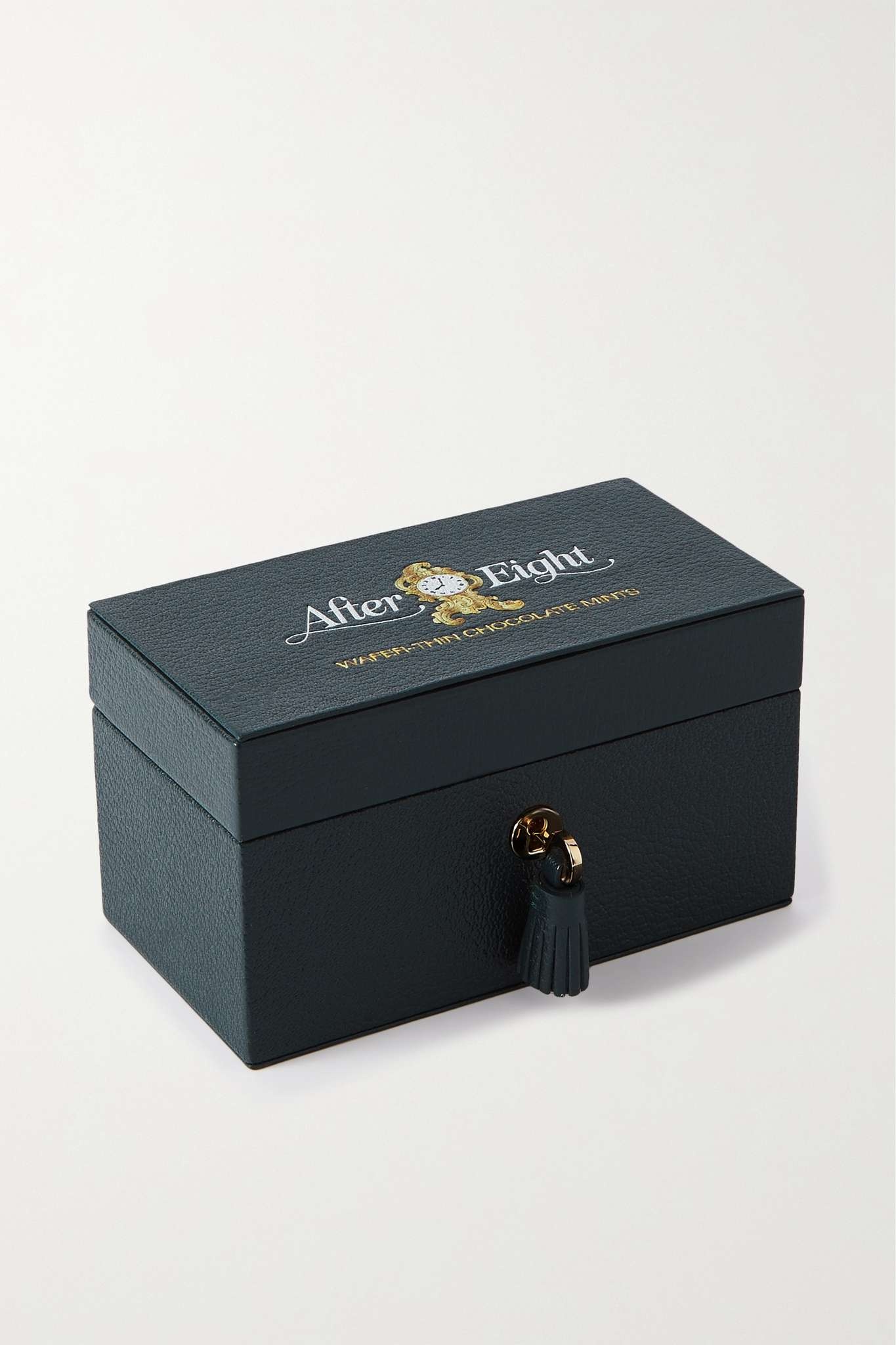 + After Eight printed textured-leather jewelry box - 1