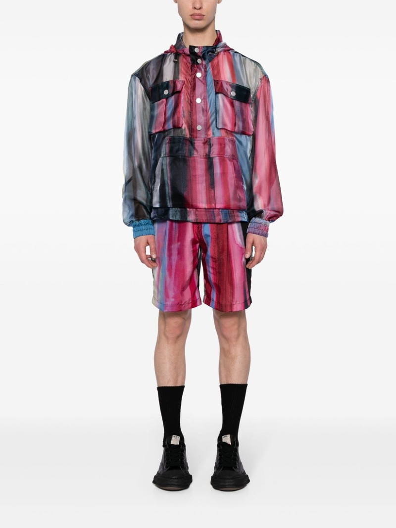 FENG CHEN WANG striped bermuda shorts outlook