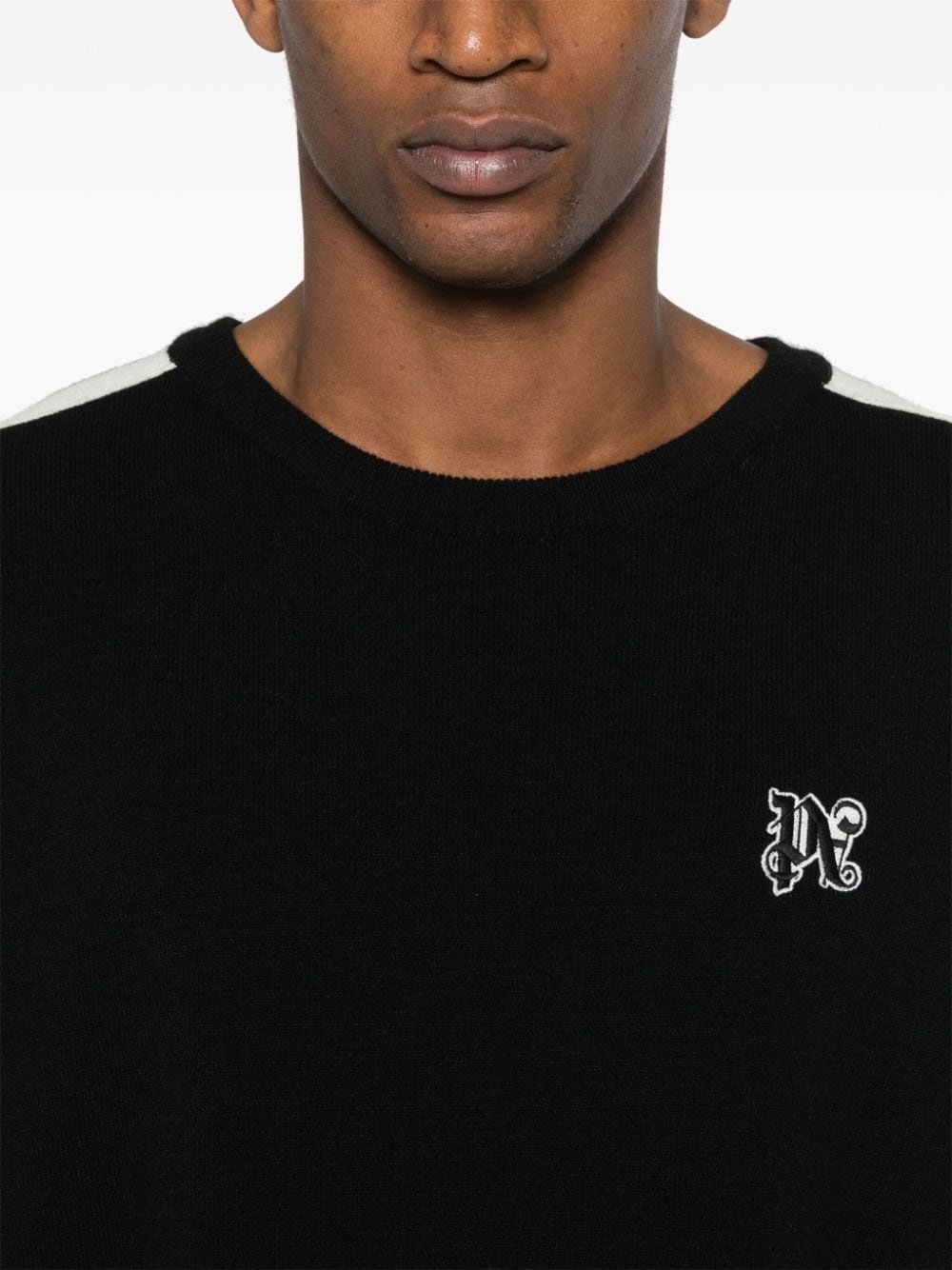 monogram-embroidered crew-neck jumper - 5