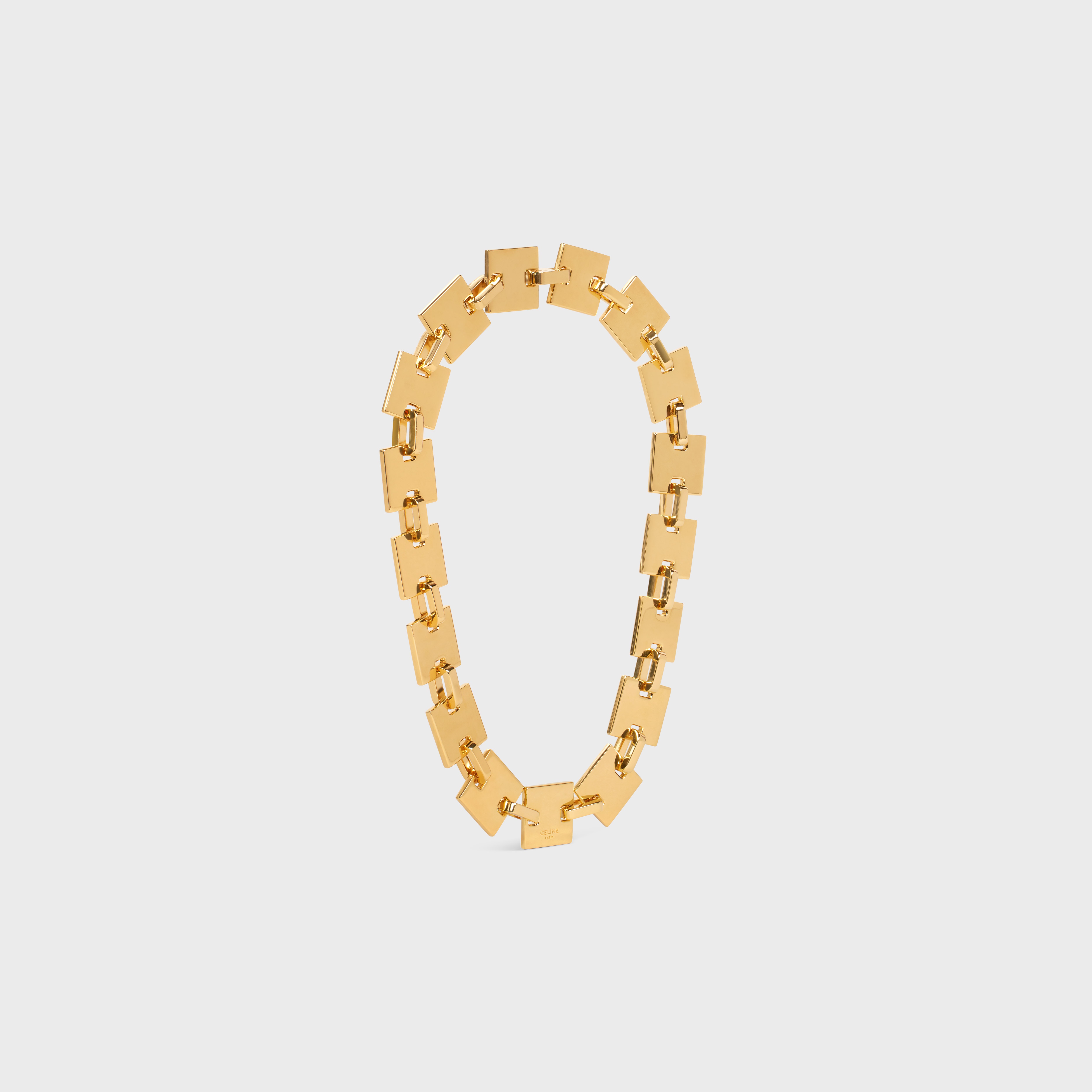 Celine Square Necklace in Brass with Gold Finish - 3